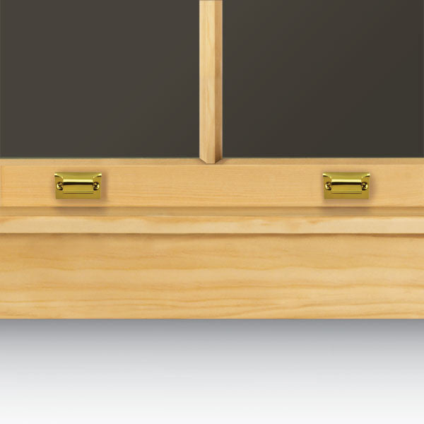 Sash Finger Lift - Double-Hung Windows 1643040 Estate Sash Finger Lift with Screws, Bright Brass Pair