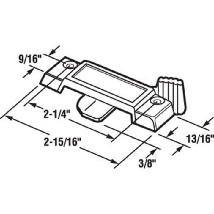 Window Sash Lock with 2-1/4" Screw Holes for International Windows