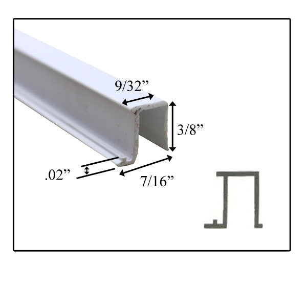 Glazing Bead, 5 line Shape, Vinyl 9/32 Wide, 3/8 Tall