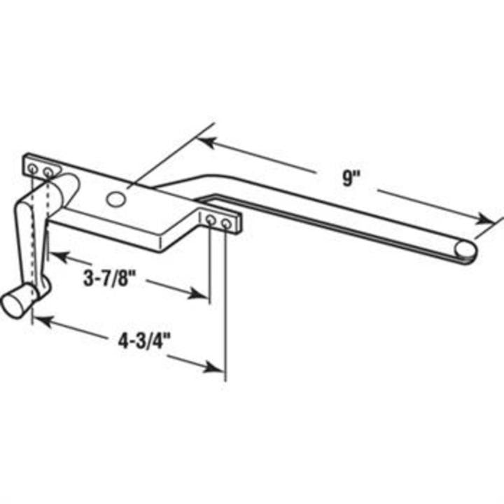 Casement Window 9" Square Series Operator - Brown
