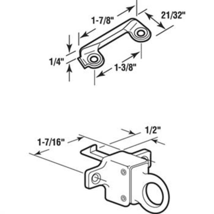 Project-In Window Transom Latch 1-7/16" Screw Holes