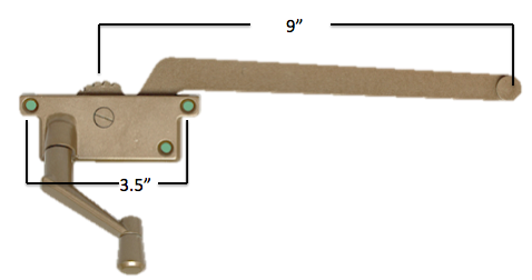 Wood Window Crank, 9"- Left/Right