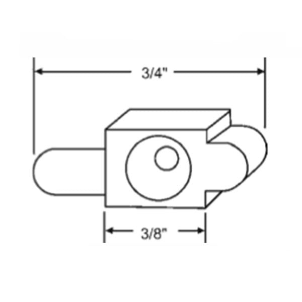 Tilt Key, Screw on for Alenco Windows, Nylon - Black