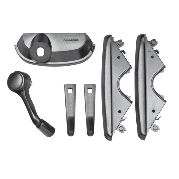 A-Series Traditional Folding Hardware Set - Awning Windows 9016121 Traditional Folding Hardware Package - Distressed Nickel