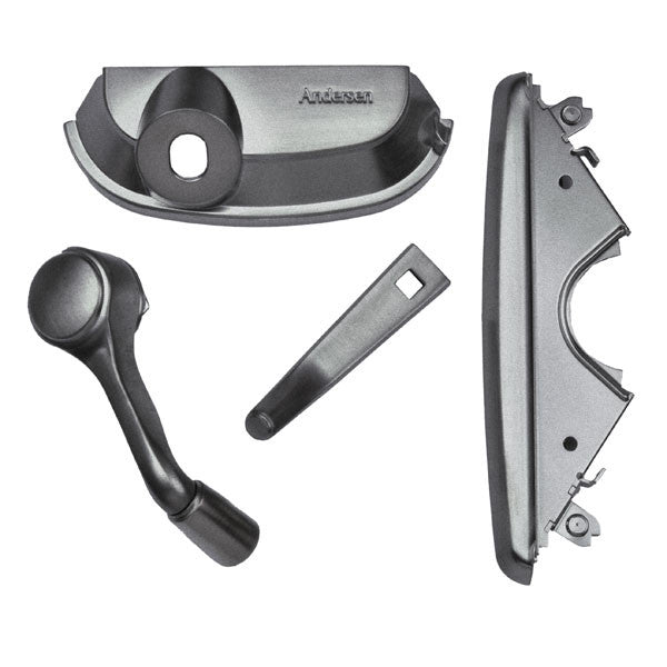 A-Series Traditional Folding Hardware Set Casement Windows 9016117 Traditional Folding Hardware Pack - Distressed Nickel