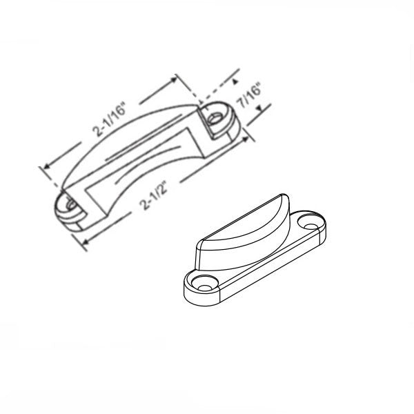 Keeper for Hopper Handle, Plastic