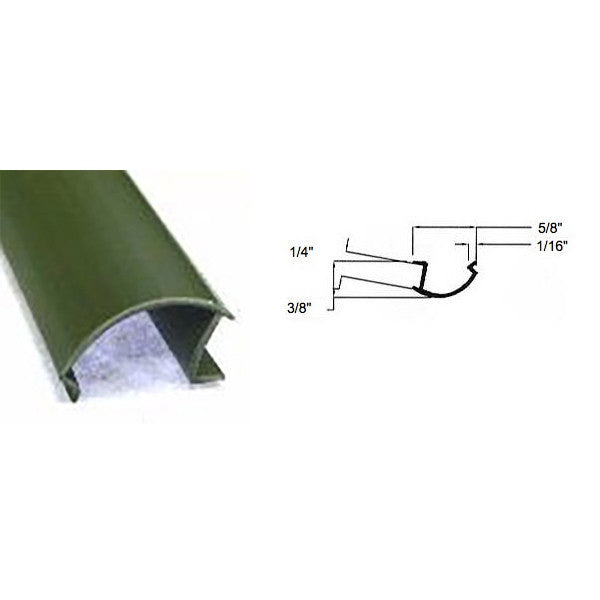 Vinyl Glazing Bead, 5 Line Shape, 6' - White