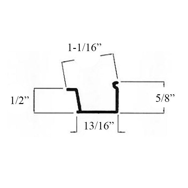 Vinyl Glazing Bead, 6', Bronze