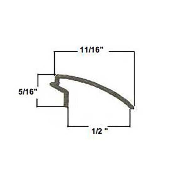 Vinyl Glazing Bead, 4 Line Shape, 6' - White