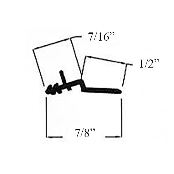 Vinyl Glazing Bead, Flat Shape 6' - White