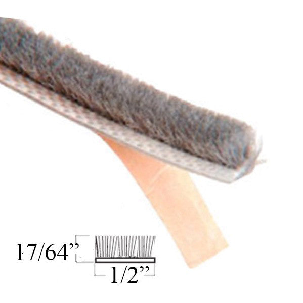 Adhesive Back Weatherstrip .500 Backing, .270 Pile Height