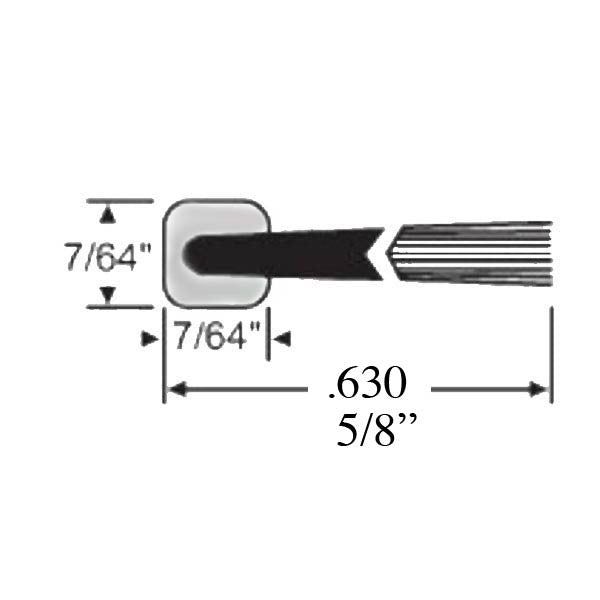 Skirting Weatherstrip, 7/64 x .630
