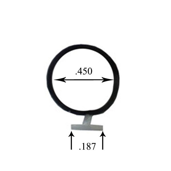 .187 T-slot Backing, .450 Bulb