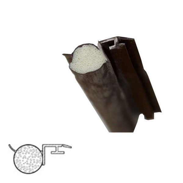 .187 T-Slot Backing, .450 Foam Filled Offset Bulb Weather Stripping