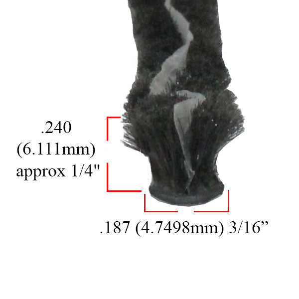 Weatherstrip .187 T-Backing x .240 Pile with Fin Seal