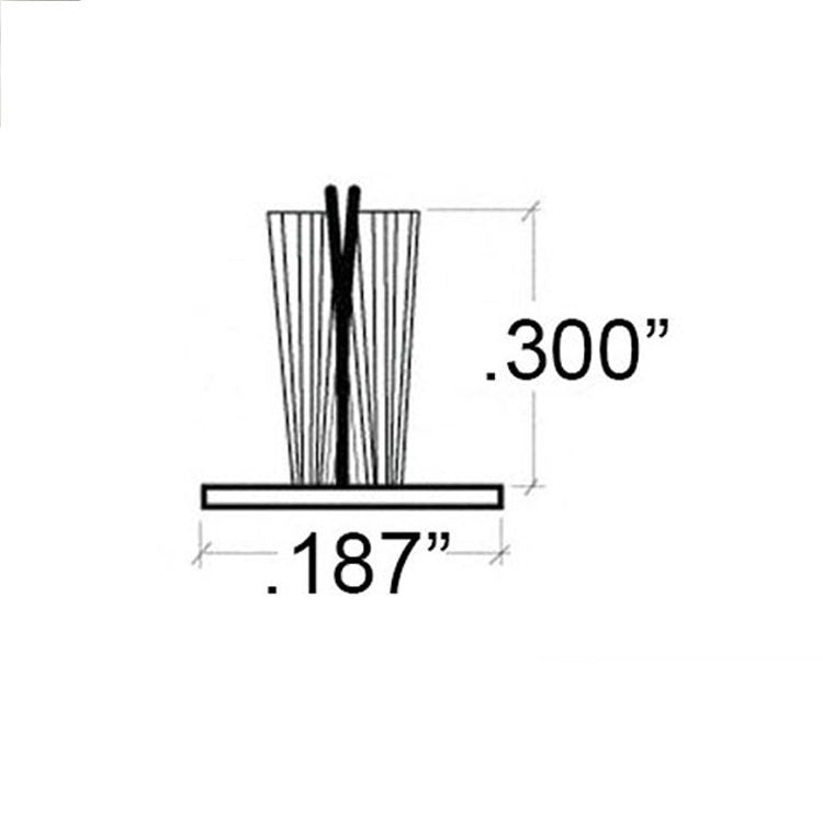 Weatherstrip .187 Backing x .300 Pile, T-Slot Fin Seal - White