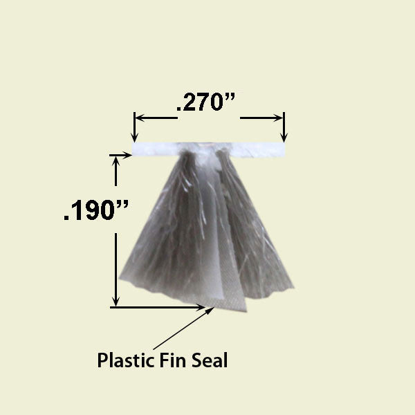 Weatherstrip .270 Backing x .190 T-Slot Pile, Fin Seal