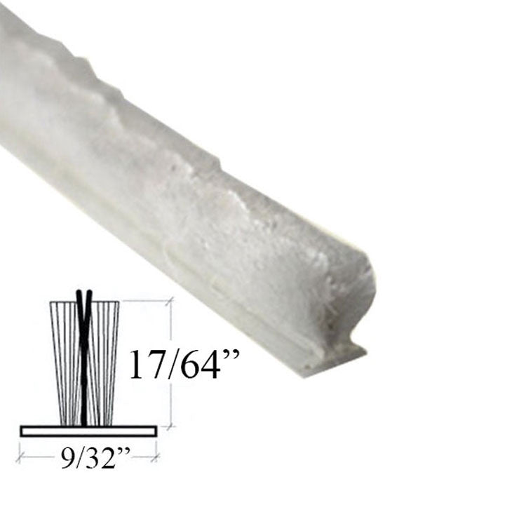 Weatherstrip .270 Backing x .230 Pile with Fin Seal - White