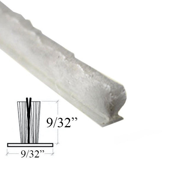 Weatherstrip .270 Backing x .280 Pile with Fin Seal - White
