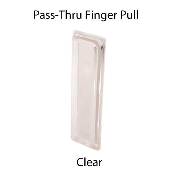 Pass-Thru Finger Pull - Vinyl Window Tilt Latch Hardware, Plastic - Clear