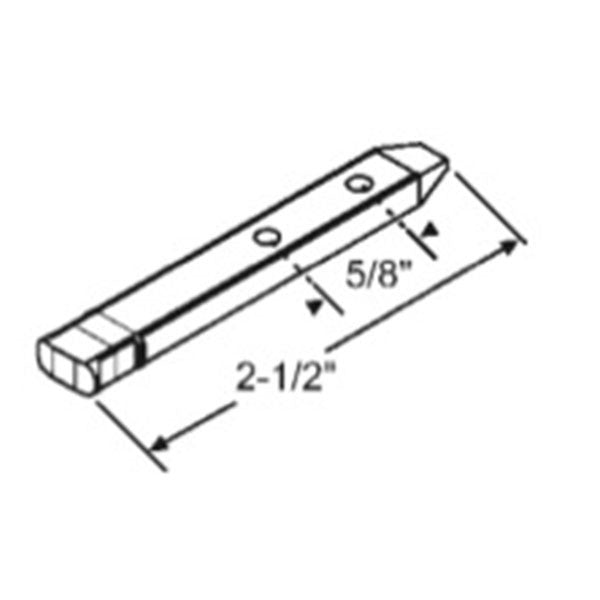 T-Head Pivot Bar, 2 Hole 2-1/2 inch - Zinc Die Cast