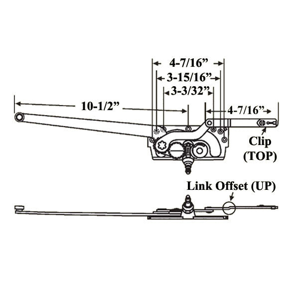 Casement Operator Entrygard Dual Arm, Long Link 20810