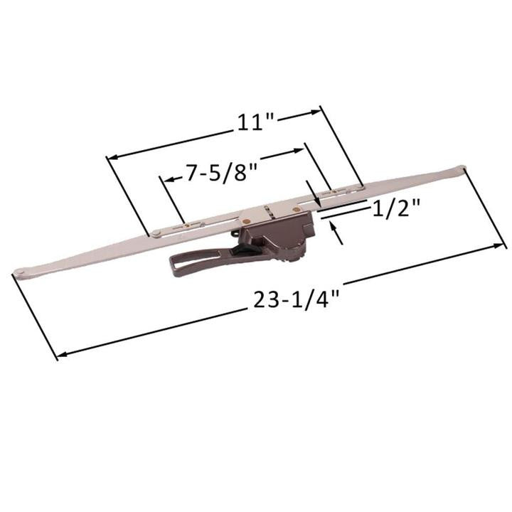 Truth Hardware Regular Hand 23-1/4" Dual Pull Lever Window Operator 1/2" Space For Housing