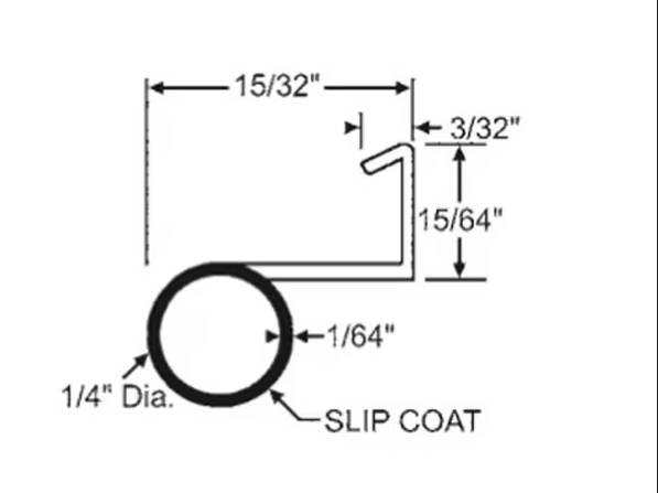 Bulb Weatherstrip, .250 Offset Leg, Casement & Double Hung Windows - Beige