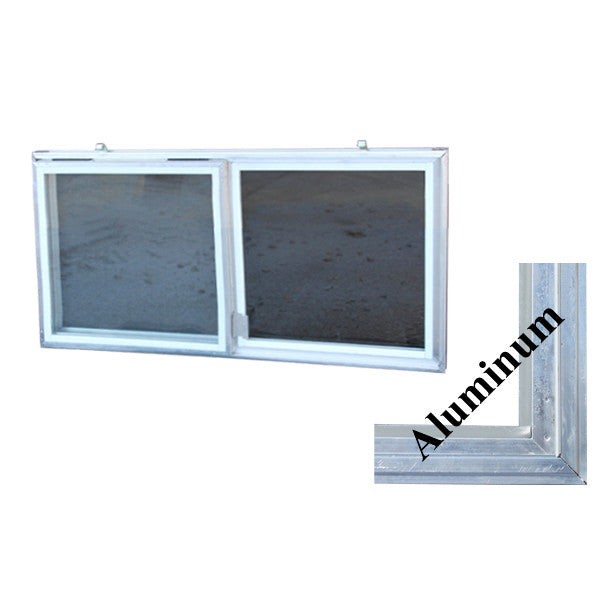 C-310-12 Aluminum Basement Window Insert, Dual Pane Glass