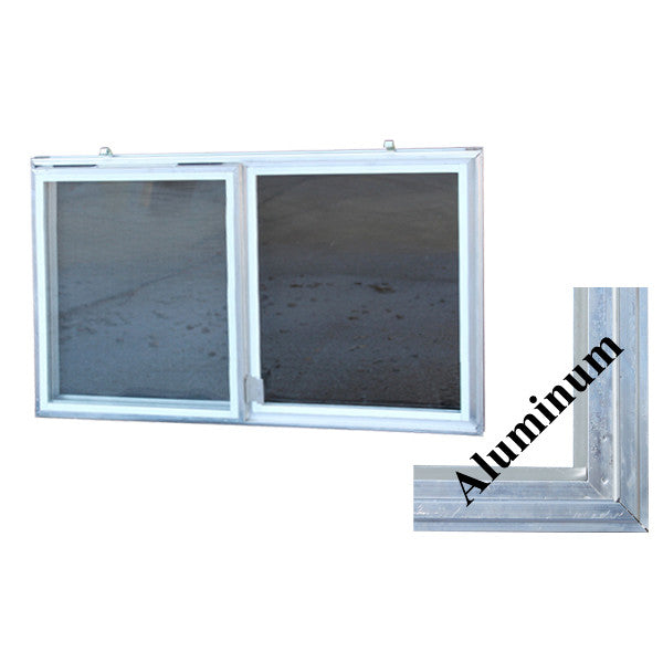 C-310-20 Aluminum Basement Window Insert, Dual Pane Glass