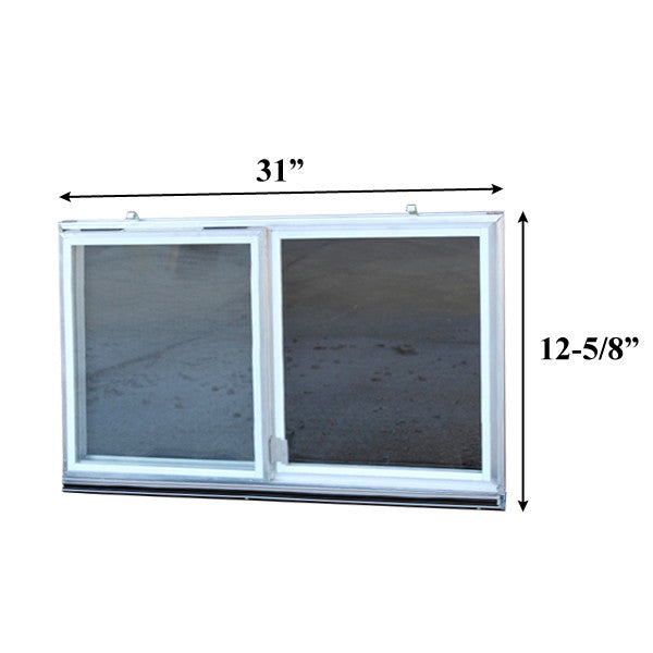 Monarch C-310A-12 Aluminum Basement WINDOW Insert, Dual Pane Glass