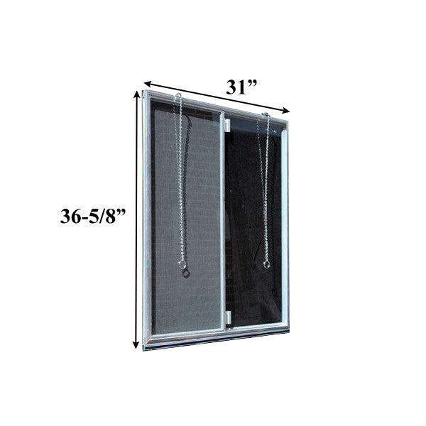 Monarch C-310A-36 Aluminum Basement WINDOW Insert, Dual Pane Glass