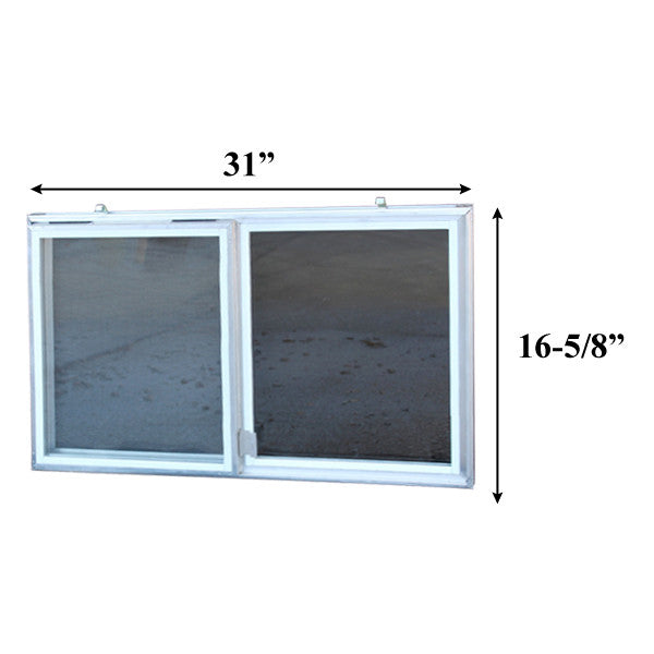 Kewanee C-310A-K-16 Aluminum Basement Window Insert, Dual Pane Glass