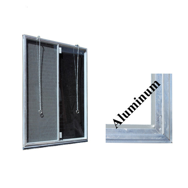 Kewanee C-310A-K-36 Aluminum Basement Window Insert, Dual Pane Glass