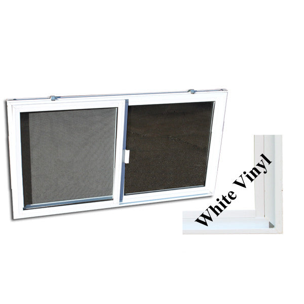 C-400-12 Vinyl Basement Window Insert, Dual Pane Glass