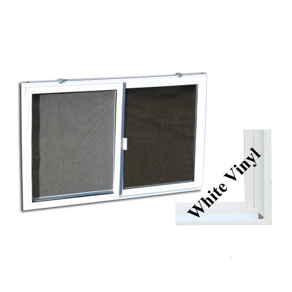C-400-16 Vinyl Basement Window Insert, Dual Pane Glass