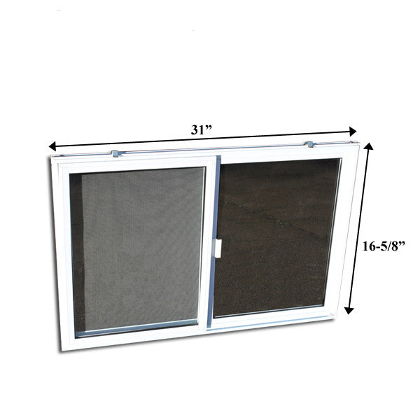 C-400-16 Vinyl Basement Window Insert, Dual Pane Glass