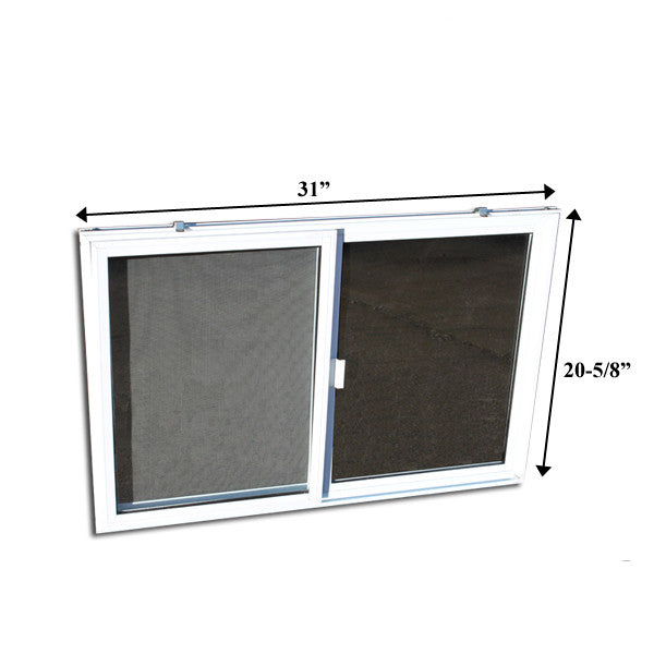 C-400-20 Vinyl Basement Window Insert, Dual Pane Glass
