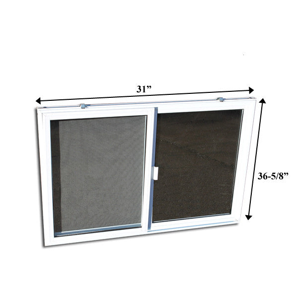 C-400-36 Vinyl Basement Window Insert, Dual Pane Glass