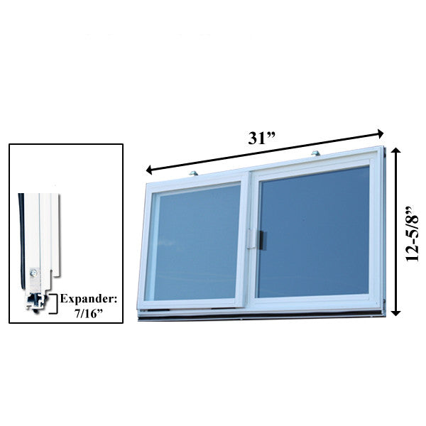 Monarch C-400A-12 Vinyl Basement Window Insert, Dual Pane Glass