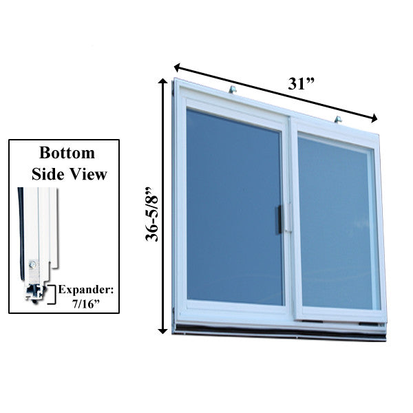 Monarch C-400A-36 Vinyl Basement Window Insert, Dual Pane Glass