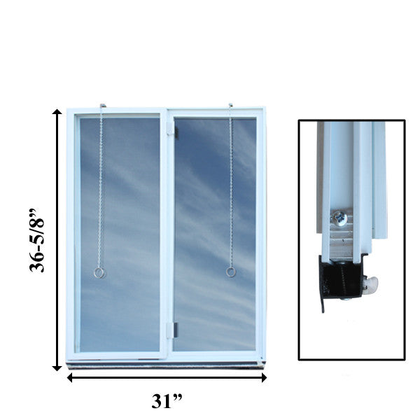 Kewanee C400K 36 inch Vinyl Basement Insert, Dual Pane Glass