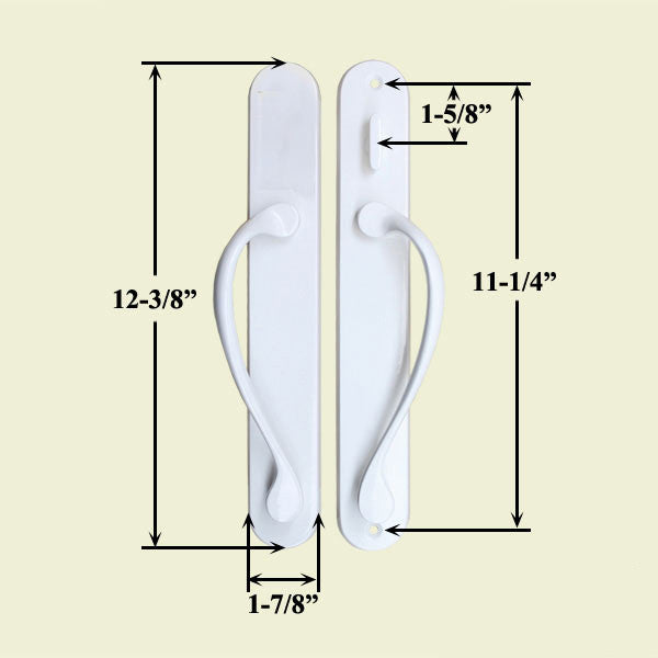 Marvin Active Non-Keyed, Traditional Wide Sliding Door Handle Trim - White