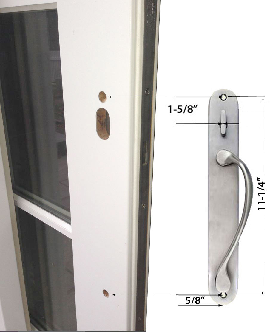 Marvin Active Non-Keyed, Traditional Wide Sliding Door Handle Trim - White