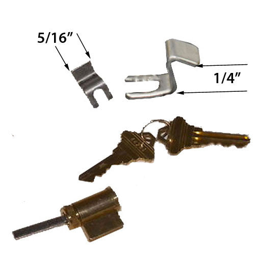 Z-Clip for Key Cylinder, Sliding Door Handleset Lock