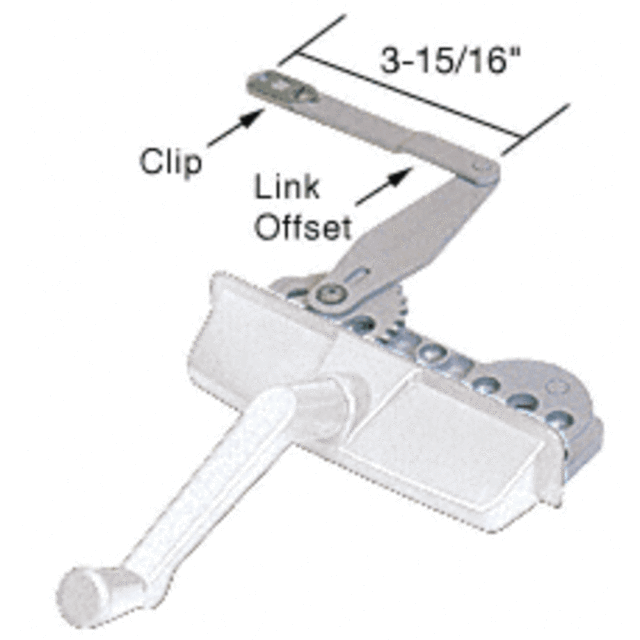 Truth Hardware Entrygard Dyad Casement Window Operator - Clip Top