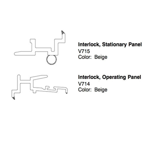 V715 Interlock, Stationary Panel, Cut To Size - Beige