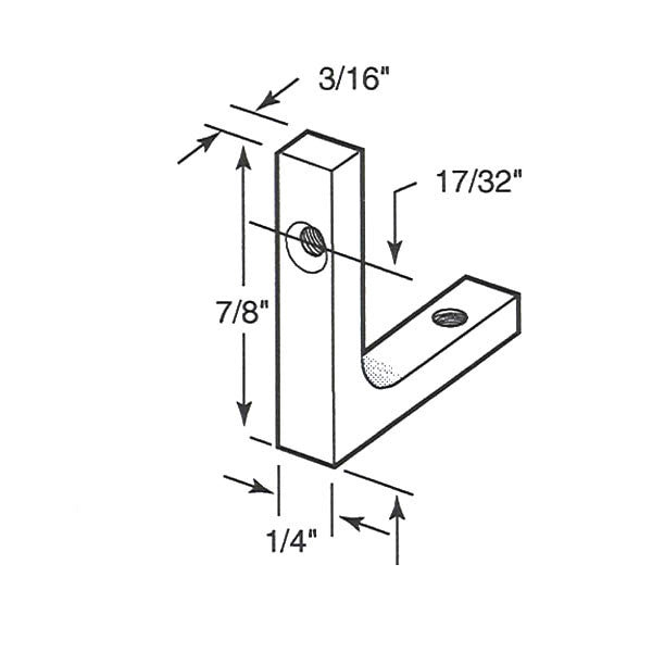Sliding Window Corner Inserts, 4 Pack - Extruded Aluminum