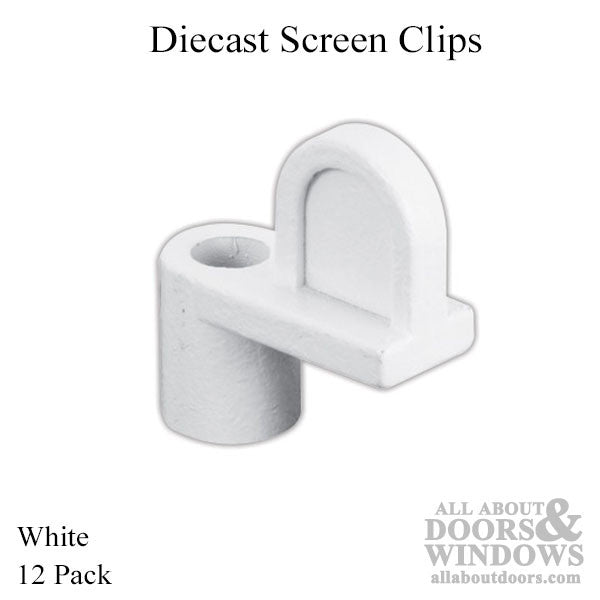 Diecast Screen Clips - 1/4 In - 12 Pack