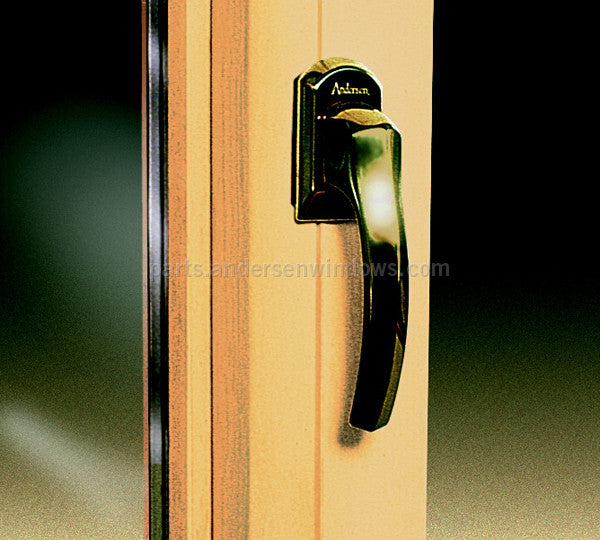 400 Series Gliding Window Handle 1705506 Handle, Active Sash, Antique Brass